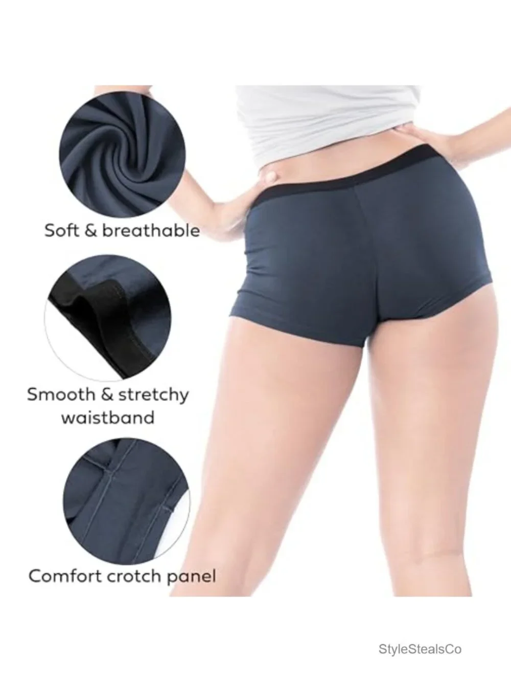 Cotton-Stretch Boy Short Trunks | Multi-Pack | Stay-Put Design
